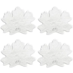 Chefanie White Leaf Cocktail Napkins (4) Clearance