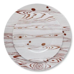 Chefanie White Wood Dinner Plate Hot